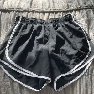 Black and white basic Nike Athletic Shorts